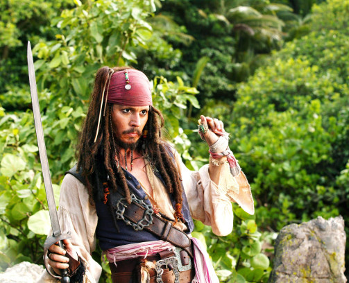 Johnny Depp in seiner Kult-Rolle als Captain Jack Sparrow