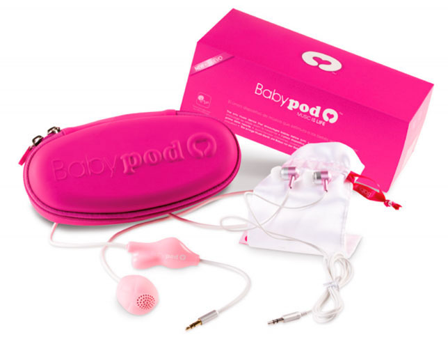 „Babypod“ ist der Lautsprecher für ungeborene Babys.