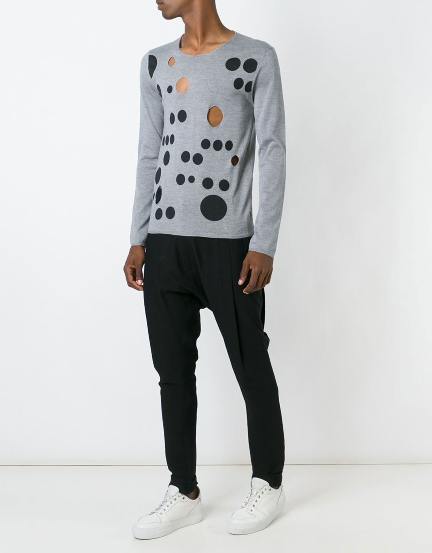 Trend-Lasercut-Herrenmode-Cut-Out-Fashion-Pullover-Cut-Outs