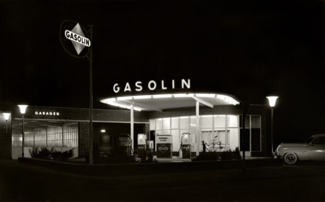 Gasolin-Tankstelle, 1954.
