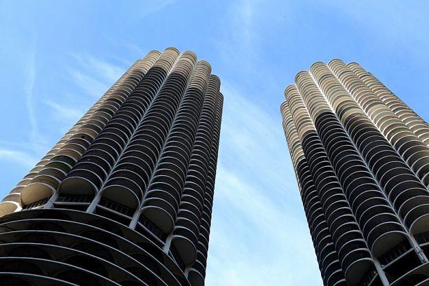 CHICAGO - NOVEMBER 13: Marina City Towers, in Chicago, Illinois on NOVEMBER 13, 2013. (Photo By Raymond Boyd/Getty Images)
