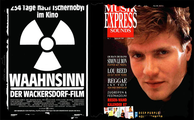 Musikexpress-Cover 01/1987 und WAAhnsinn-Filmplakat