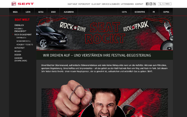 Unter seat.de findet Ihr alle Infos zu den SEAT Sondermodellen Rock am Ring und dem Aktionen vor Ort