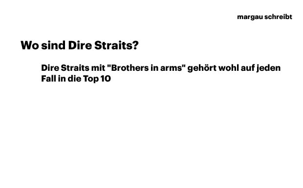 Aus dem Kommentarfeld auf musikexpress.de