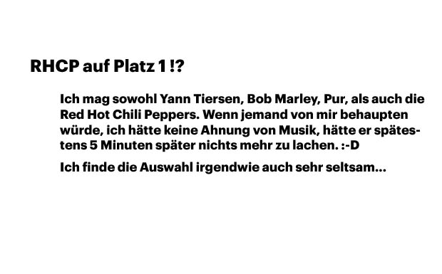 Aus dem Kommentarfeld auf musikexpress.de