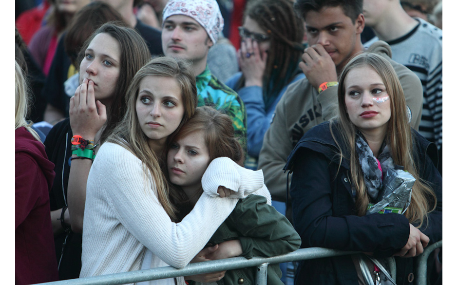 Warten in der Umbaupause.