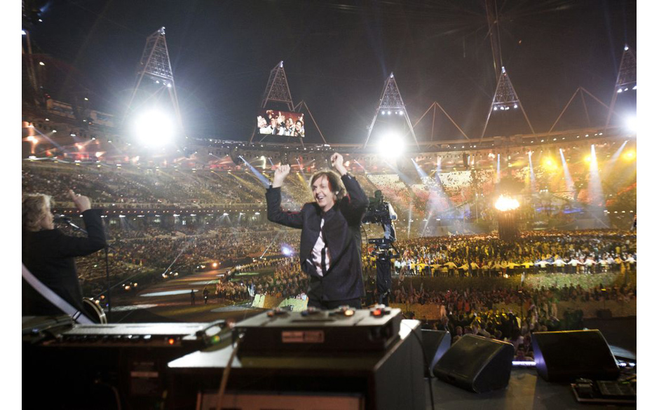 Paul McCartney bei der Olympia-Eröffnungsfeier in London,