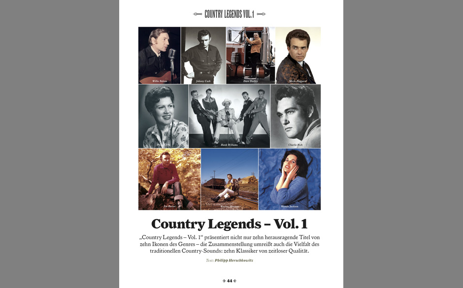 Mit der Erstausgabe erhalten Sie die CD "Country Legends - Vol. 1".