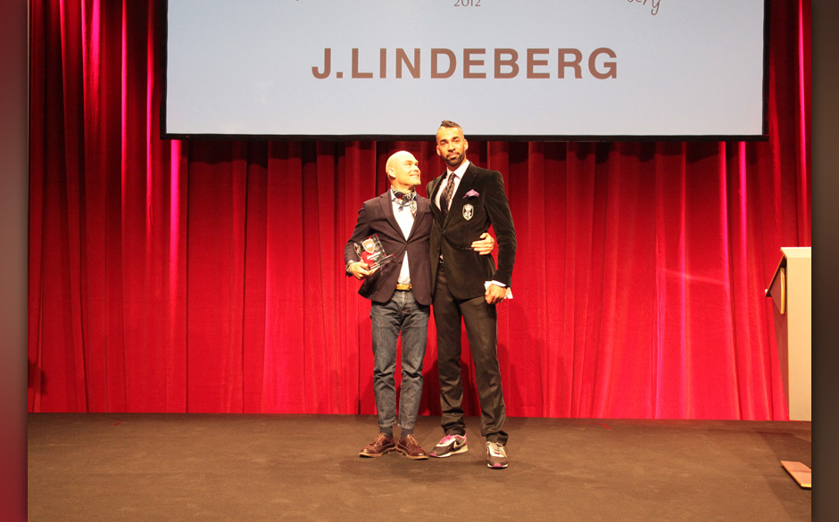 Stefan Engström von J. Lindeberg mit DJ Harris