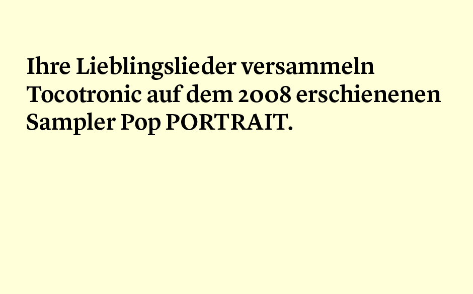 Faktum 7: der Tocotronic-Sampler