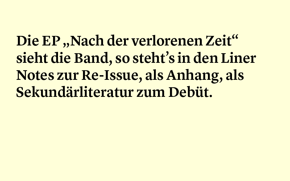 Faktum 10: "Nach der verlorenen Zeit"