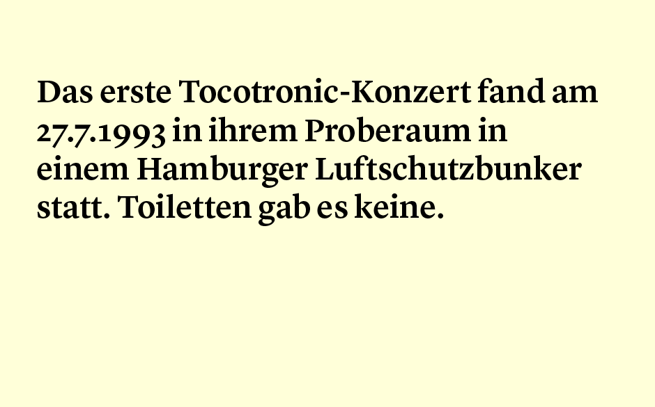 Faktum 20: Das erste Tocotronic-Konzert