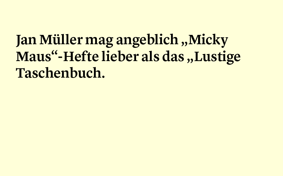 Faktum 27: Zeichentrick-Präferenzen von Jan Müller