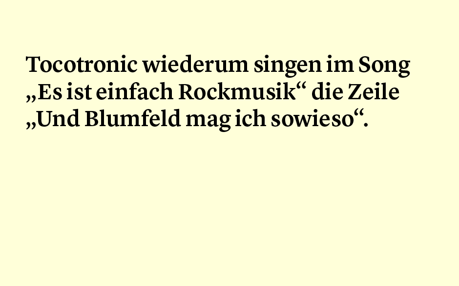 Faktum 31: Tocotronic un Blumfeld