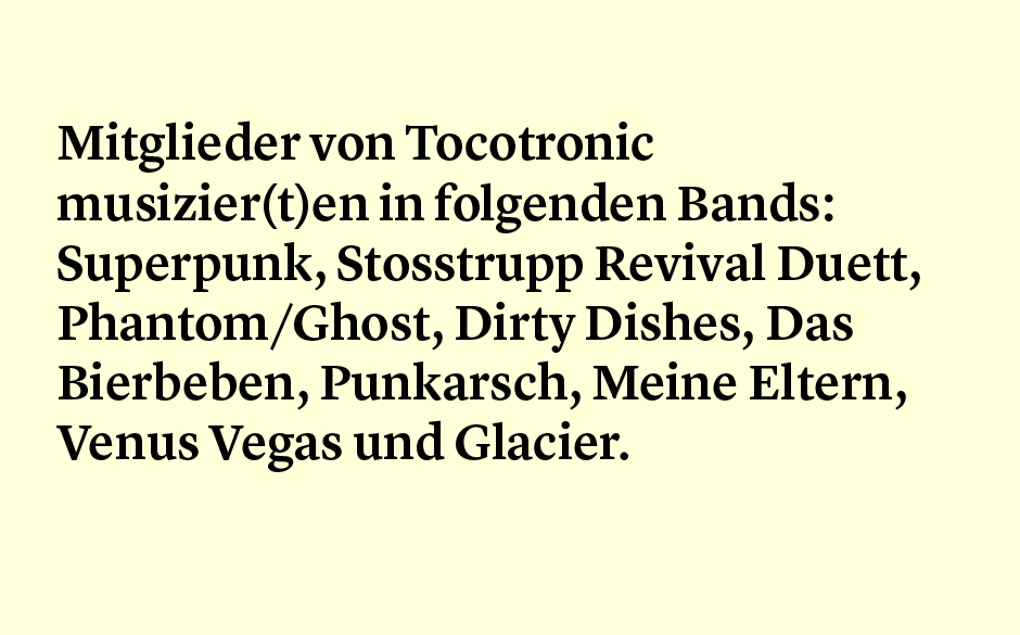 Faktum 36: Tocotronic-Mitglieder in anderen Bands