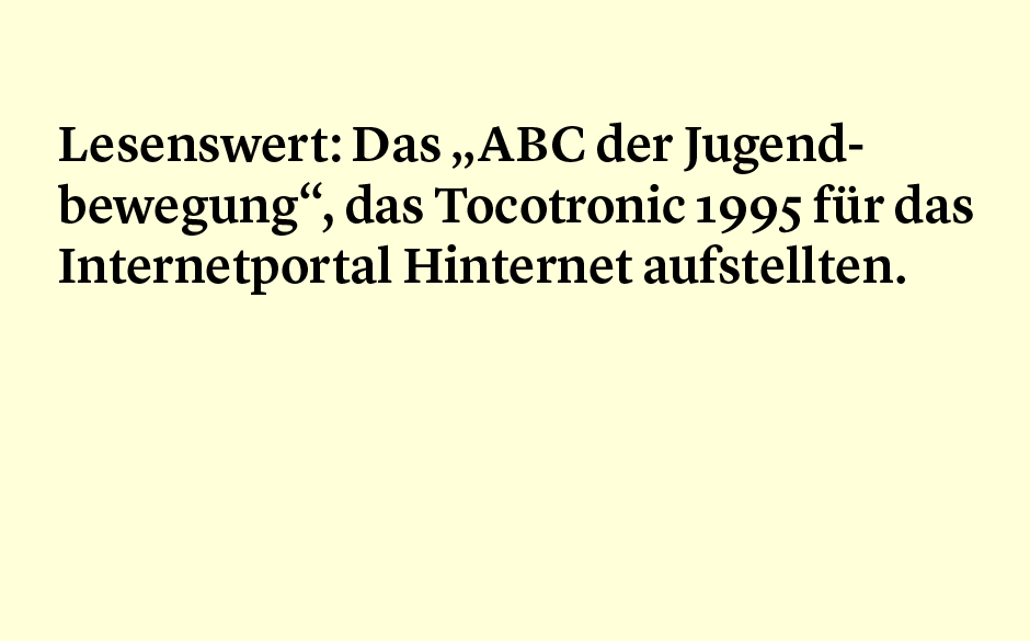 Faktum 40: Tocotronics ABC der Jugendbewegung