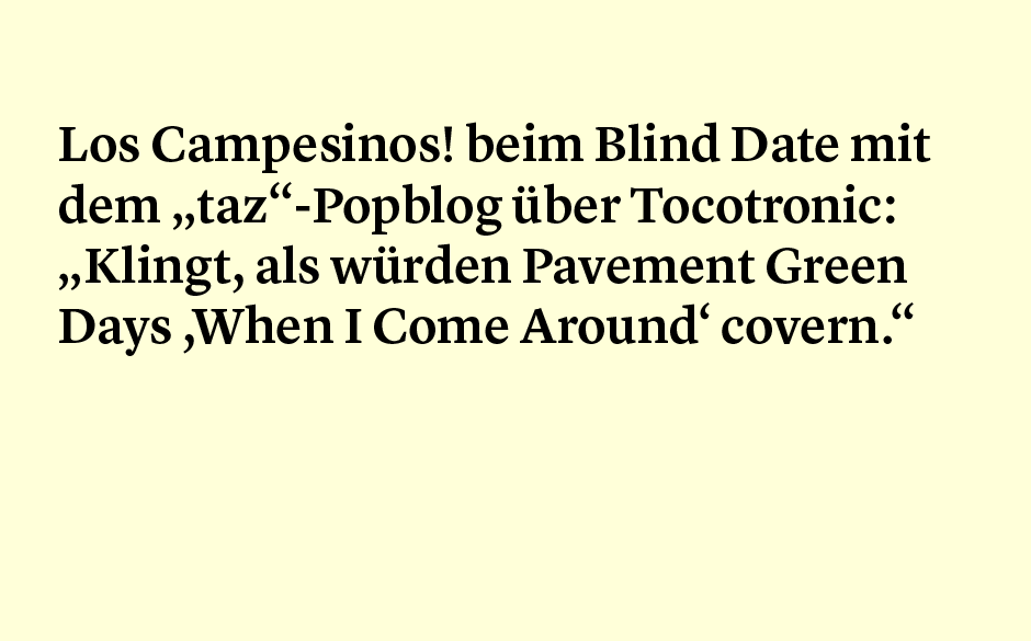 Faktum 83: Pavement und Green Day = Tocotronic