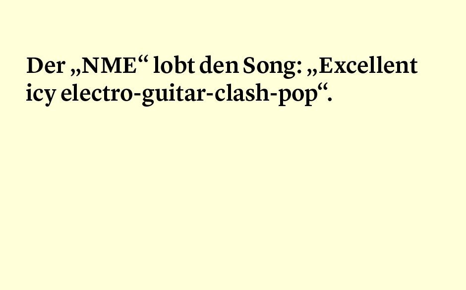 Faktum 86: der NME über Tocotronic