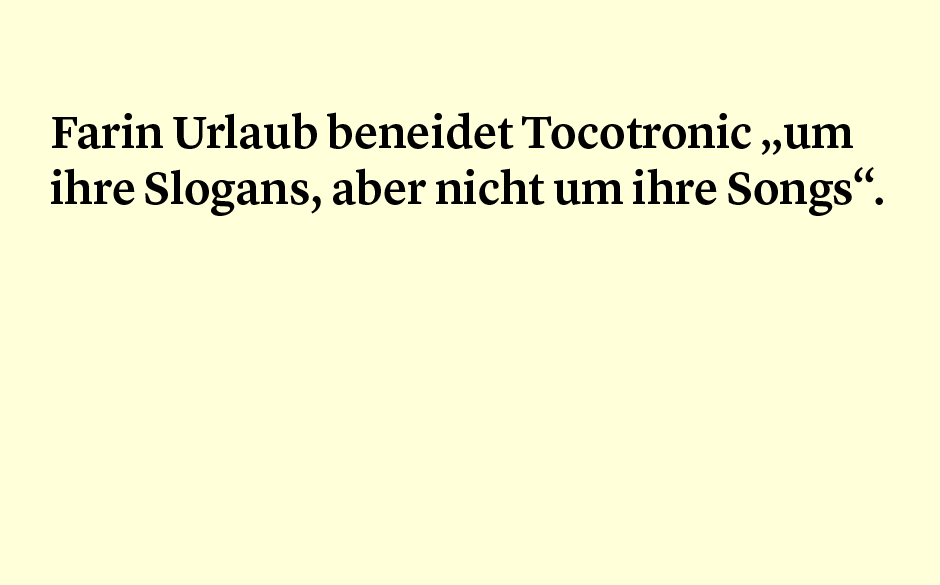 Faktum  91: Farin Urlaub und Tocotronic