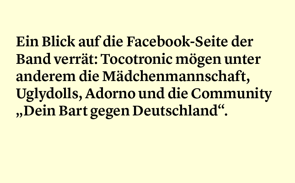 Faktum 96: Tocotronic stehen auf die Mädchenmannschaft