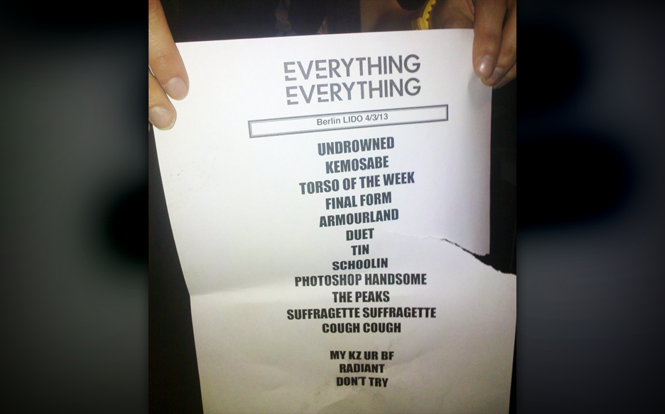 Von einem Fan gerettet - die Setlist des Berliner Konzertes