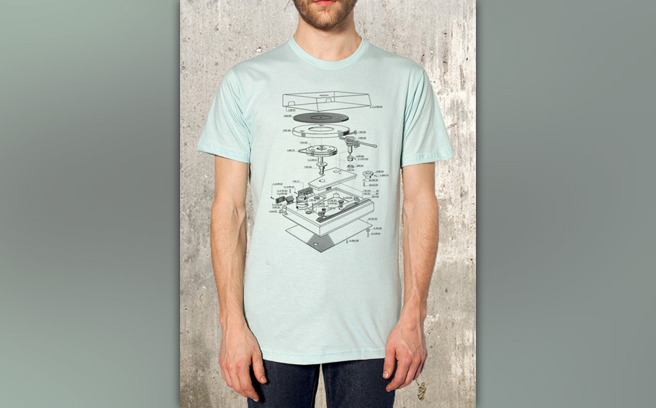 Auf die Frage: "Wie funktioniert eigentlich ein Plattenspieler" kann man locker mit diesem T-Shirt antworten.— ca. 18 Eu...
