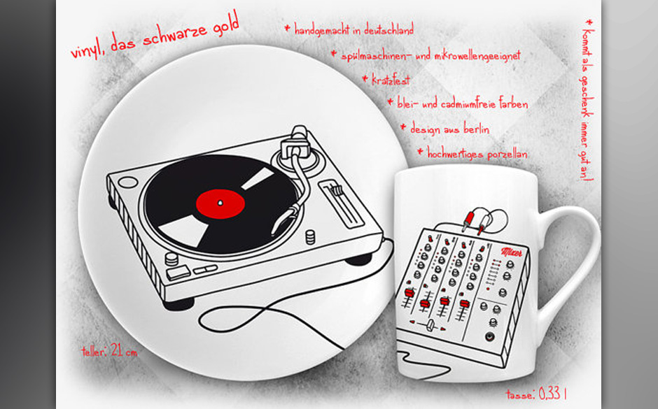 Das Frühstück muss ein richtiger Vinyl-Liebhaber eigentlich vom Plattenteller zu sich nehmen, oder eben von diesem Gesch...