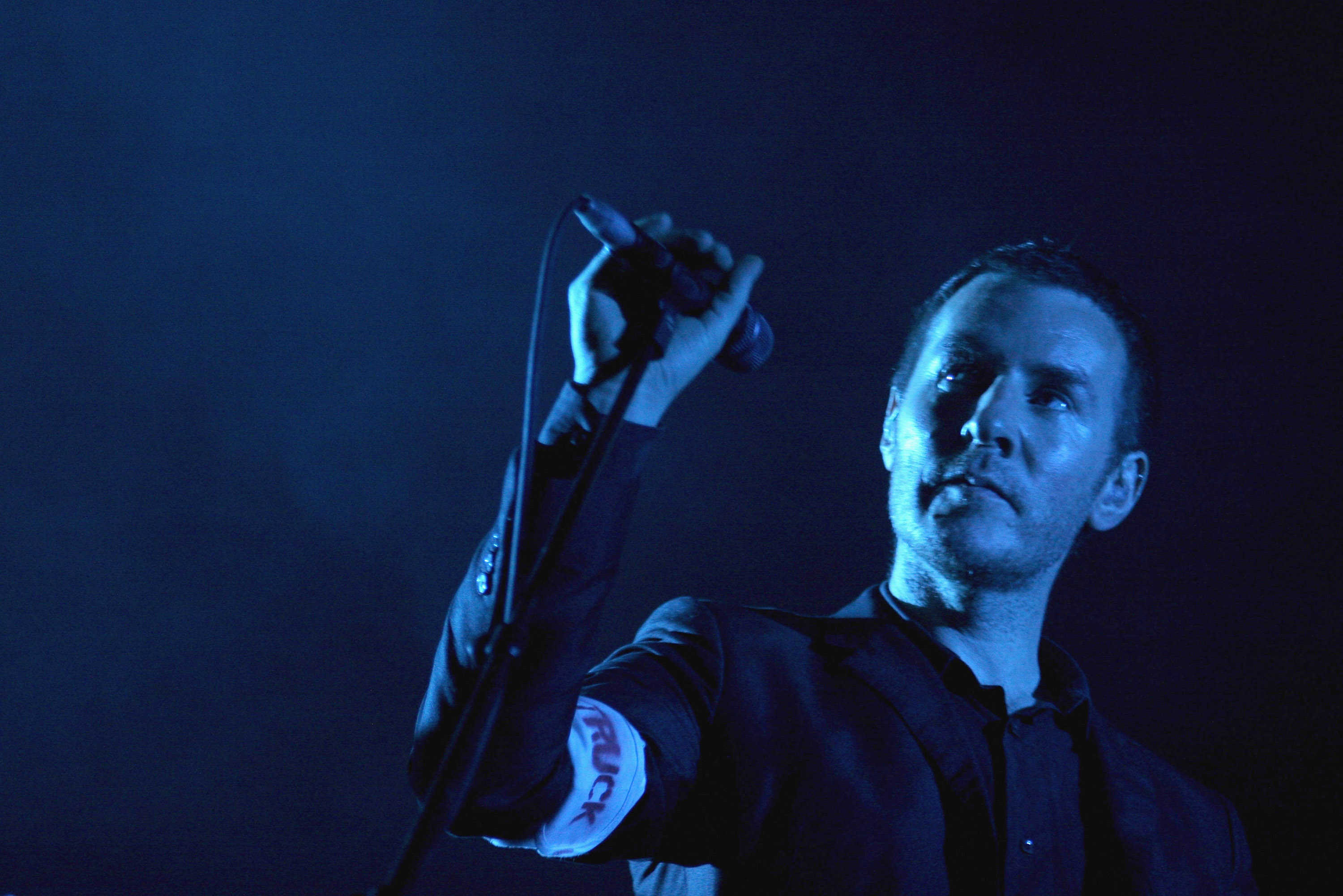 Robert Del Naja of von Massive Attack beim RomaRock- Festival 2008.