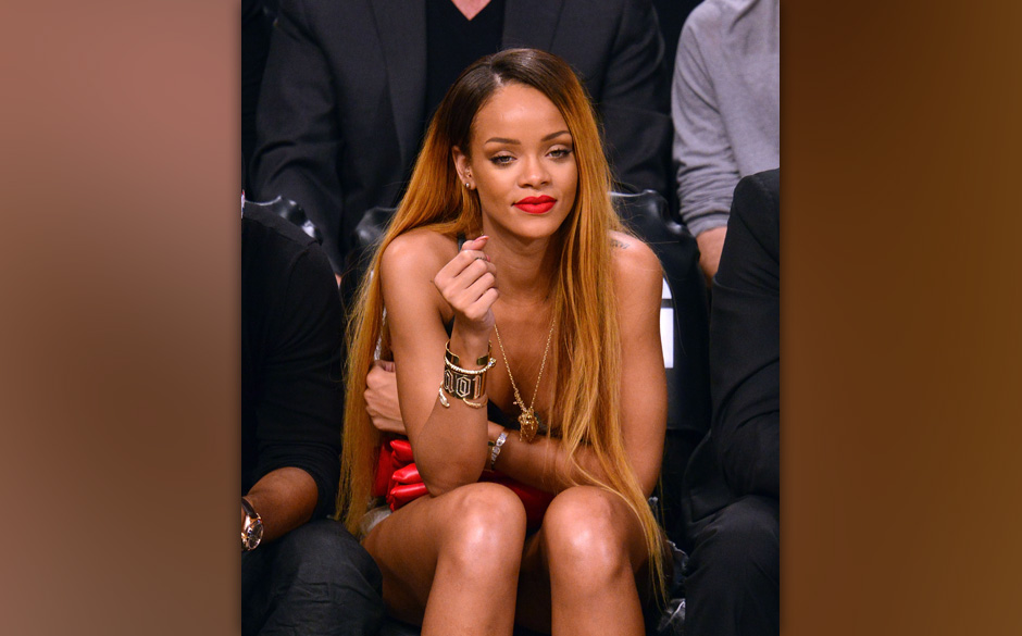 Rihanna beim "Chicago Bulls Vs "Brooklyn Nets"- Spiel 2013.