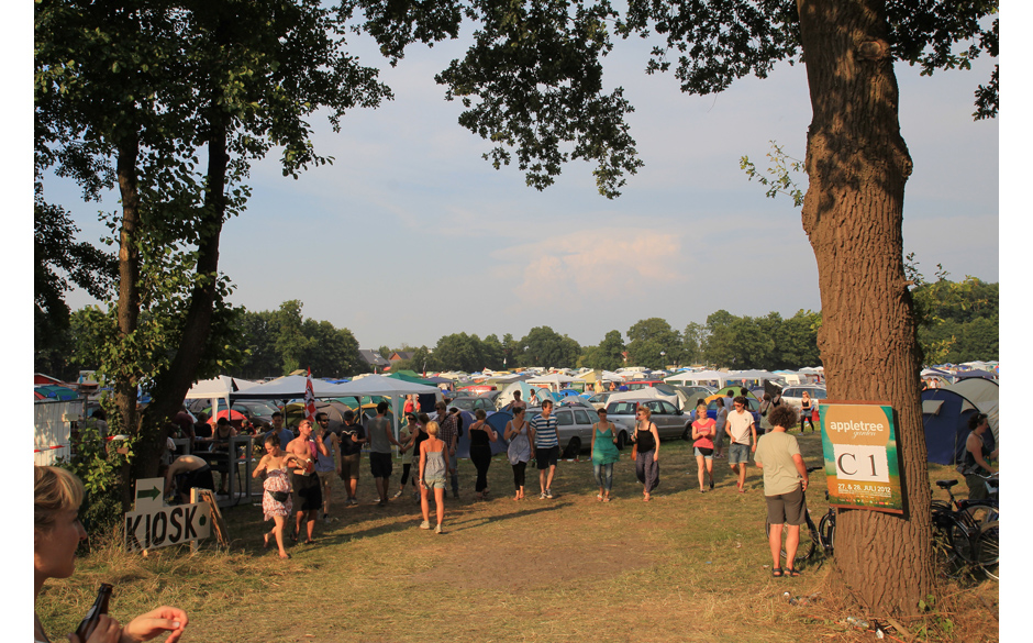 Zelten auf dem Appletree