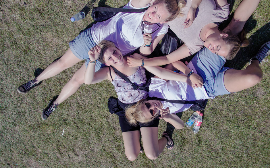 Festival-Besucher am Samstag