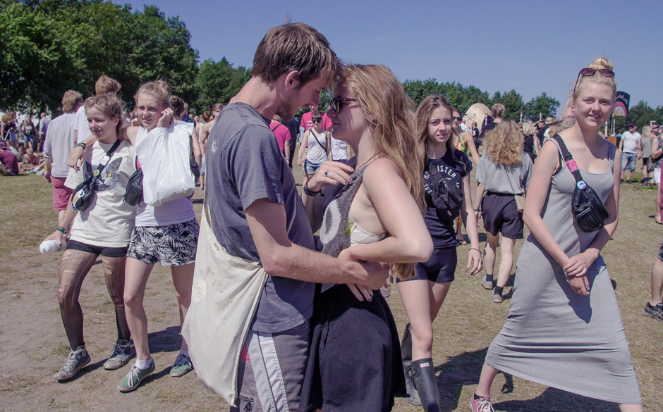 Festival-Besucher am Samstag