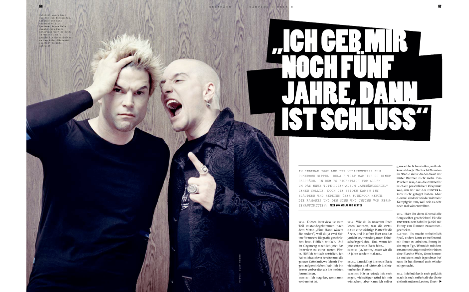 Auszug aus unserem Sonderheft "Die Ärzte vs. Die Toten Hosen"