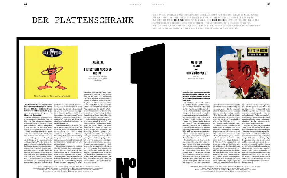 Auszug aus unserem Sonderheft "Die Ärzte vs. Die Toten Hosen"