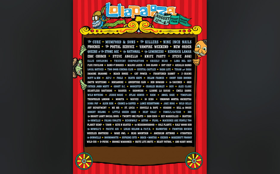 Line-Up Lollapalooza 2013