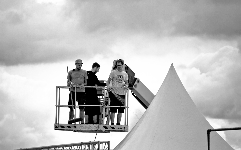 Aufbau der Hauptbühne