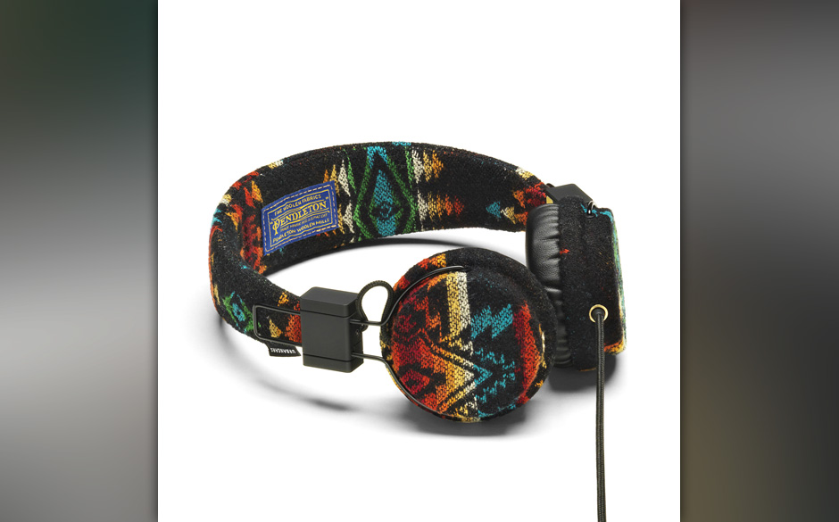 Inzwischen ein Szene-Accessoire: Der Urbanears Plattan, jetzt auch mit Aztec-Wollüberzug.