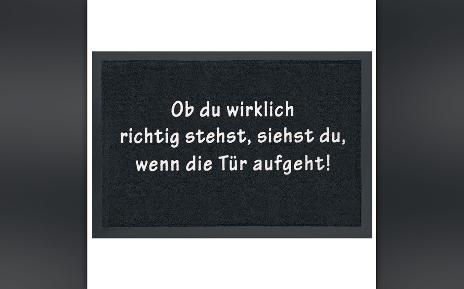 >>>  Fun: Fußmatte: 1, 2 oder 3?