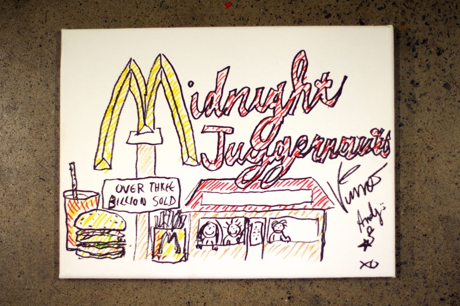 Auch Midnight Juggernauts ließen ihrer Kreativität für den guten Zweck freien Lauf.