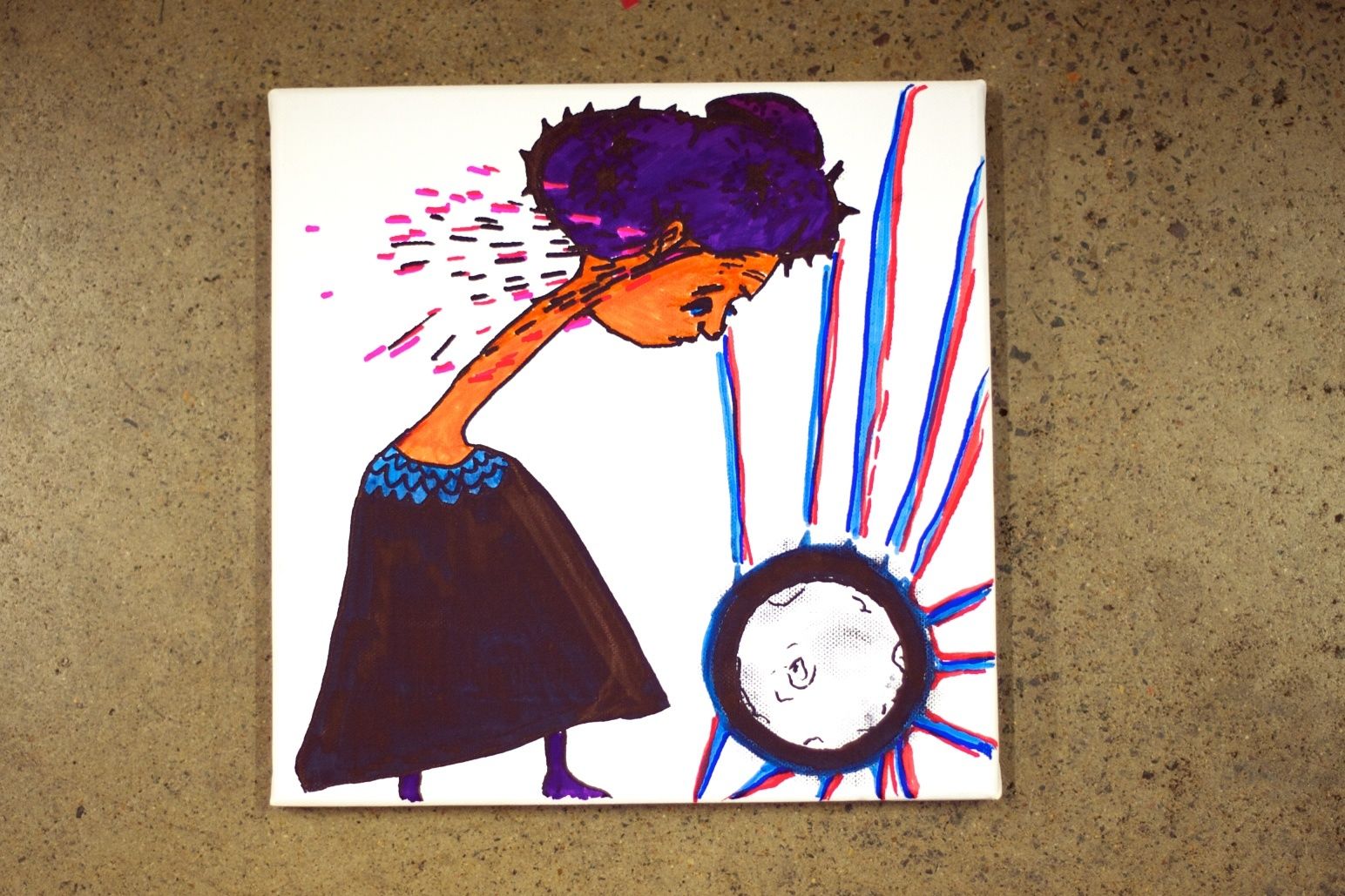 Purity Rings Gemälde fällt farbenfroher aus als das mancher Kollegen.