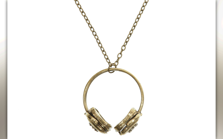 Für alle, die es goldig mögen: die Headphone-Kette als Accessoire unterm Weihnachtsbaum.