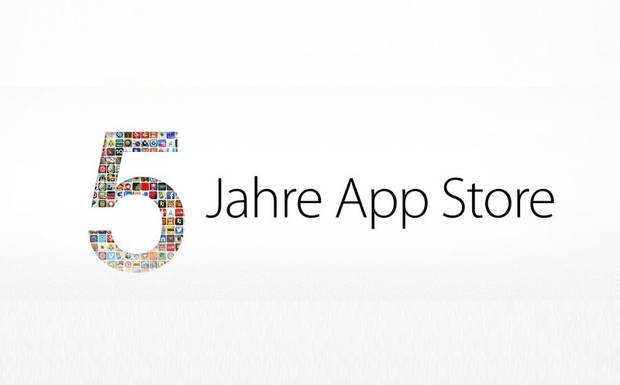 ... sowie das fünfjährige Bestehen das App Stores.