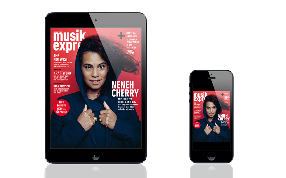 So sieht der neue Musikexpress und die App aus