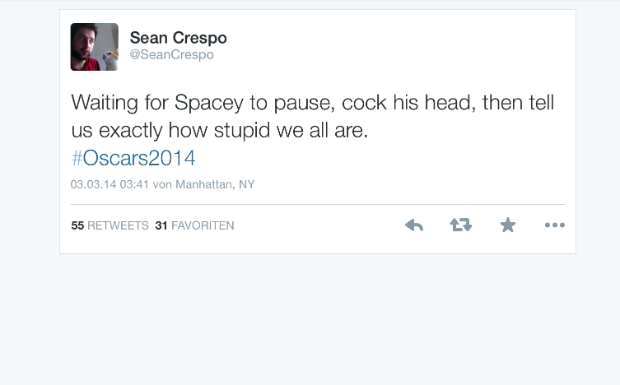 Stimmt: Näher daran die gläserne Glamourwelt von Hollywood zerbrechen zu lassen war in den nächsten dreieinhalb Stunden...