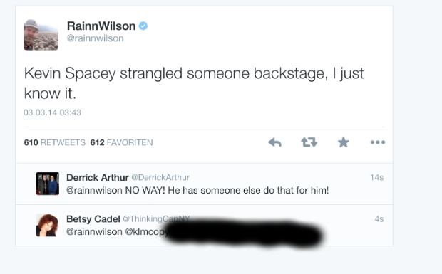„The Office US”-Nerd Rainn Wilson bringt es auf den Punkt, der schwarze Balken ist Spoiler-Vorsorge für alle, die Sea...