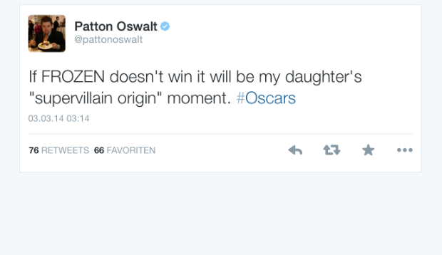 Dank dem Oscar-Gewinn des „Frozen“-Songs bleibt der Welt ein schlechter Mensch erspart. So zumindest die Meinung von C...