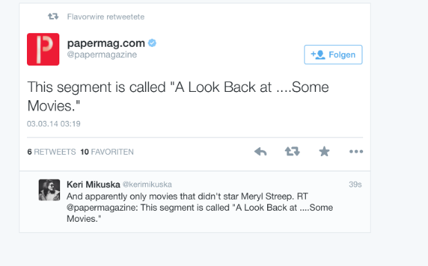 Kritikpunkt 1: Die vier, etwas willkürlich zusammengestellten Clip-Montagen unter der arg losen thematischen Klammer „H...