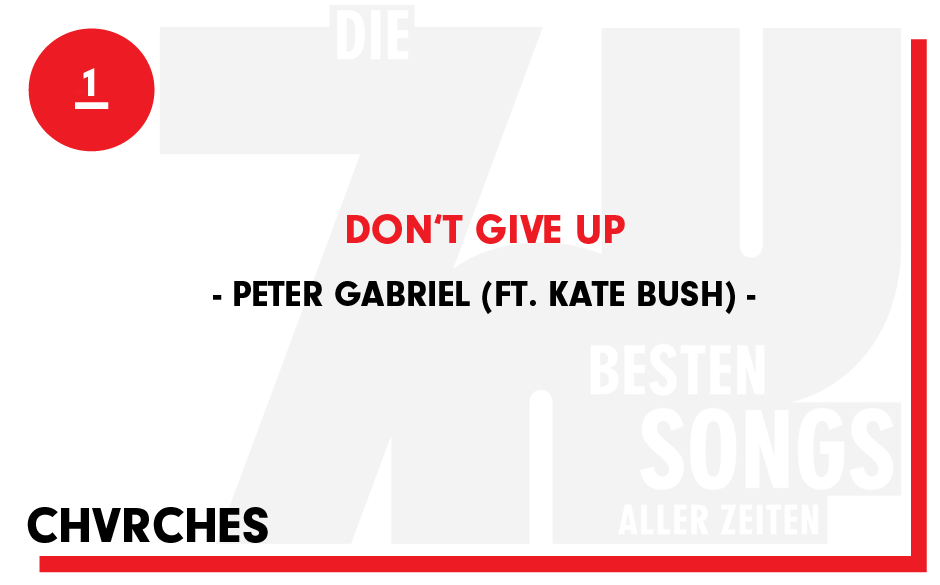 1. Peter Gabriel - "Don't Give Up"