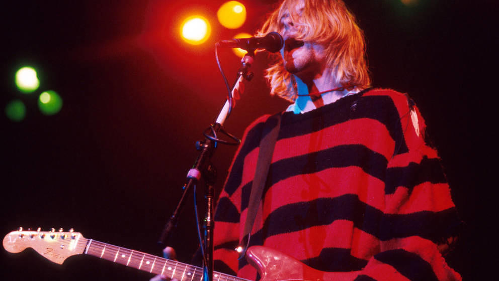 (NO TABLOIDS)    Kurt Cobain of Nirvana during Nirvana in New York, New York.  (Photo by Kevin Mazur/WireImage)