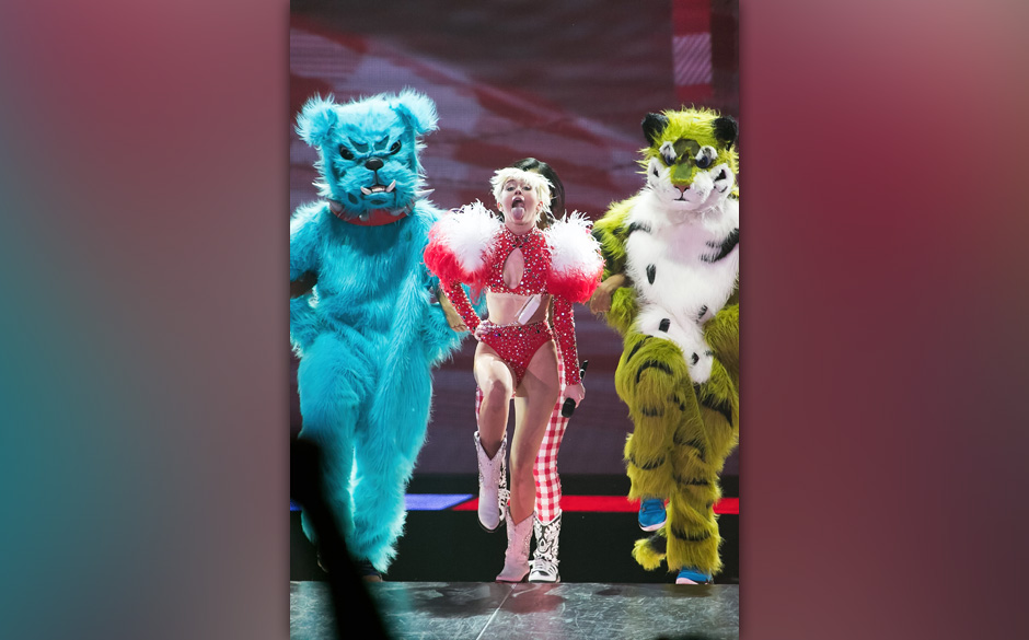 Miley Cyrus während ihrer "Bangerz"-Tour 2014